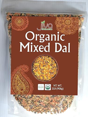 Miniatura 1 de Jiva Organic Mixed Dal 2LB (Lentejas mezcladas) Bolsa de 32 onzas