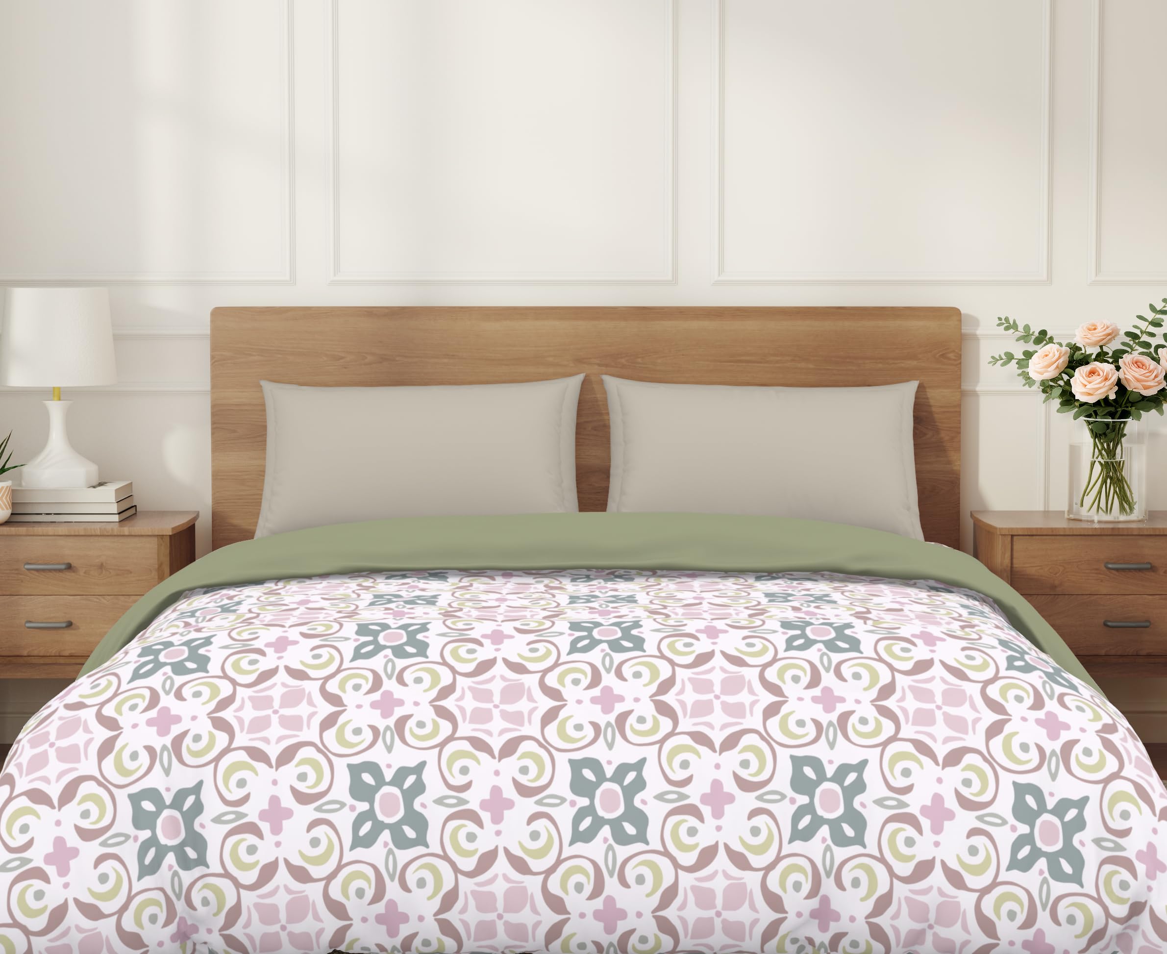 Welspun Arlo Double Bed Quilt Comforter, 2-in-1 Reversible, Lightweight AC Quilt Blanket, Soft Breathable Microfiber for All Seasons & Winter Use, 200x200 cm Double Bed Quilt, Blush-image-15