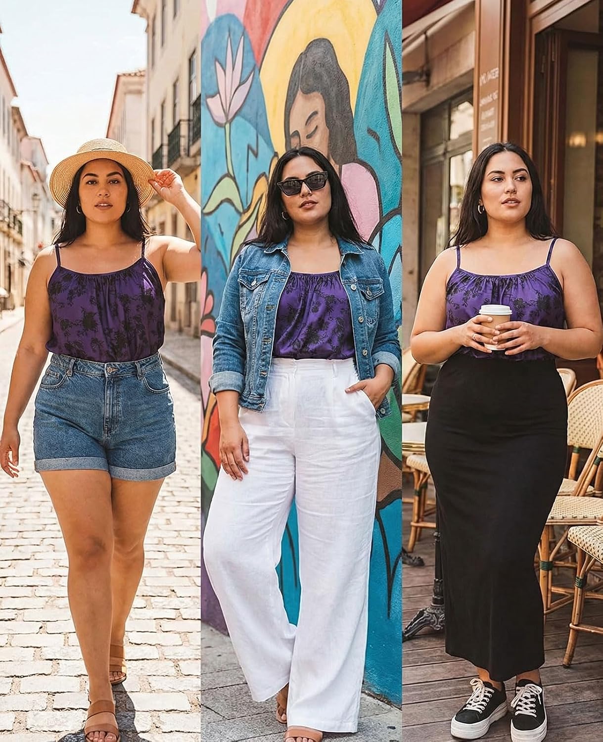 7th Element Plus Size Flowy Tank Top image 3