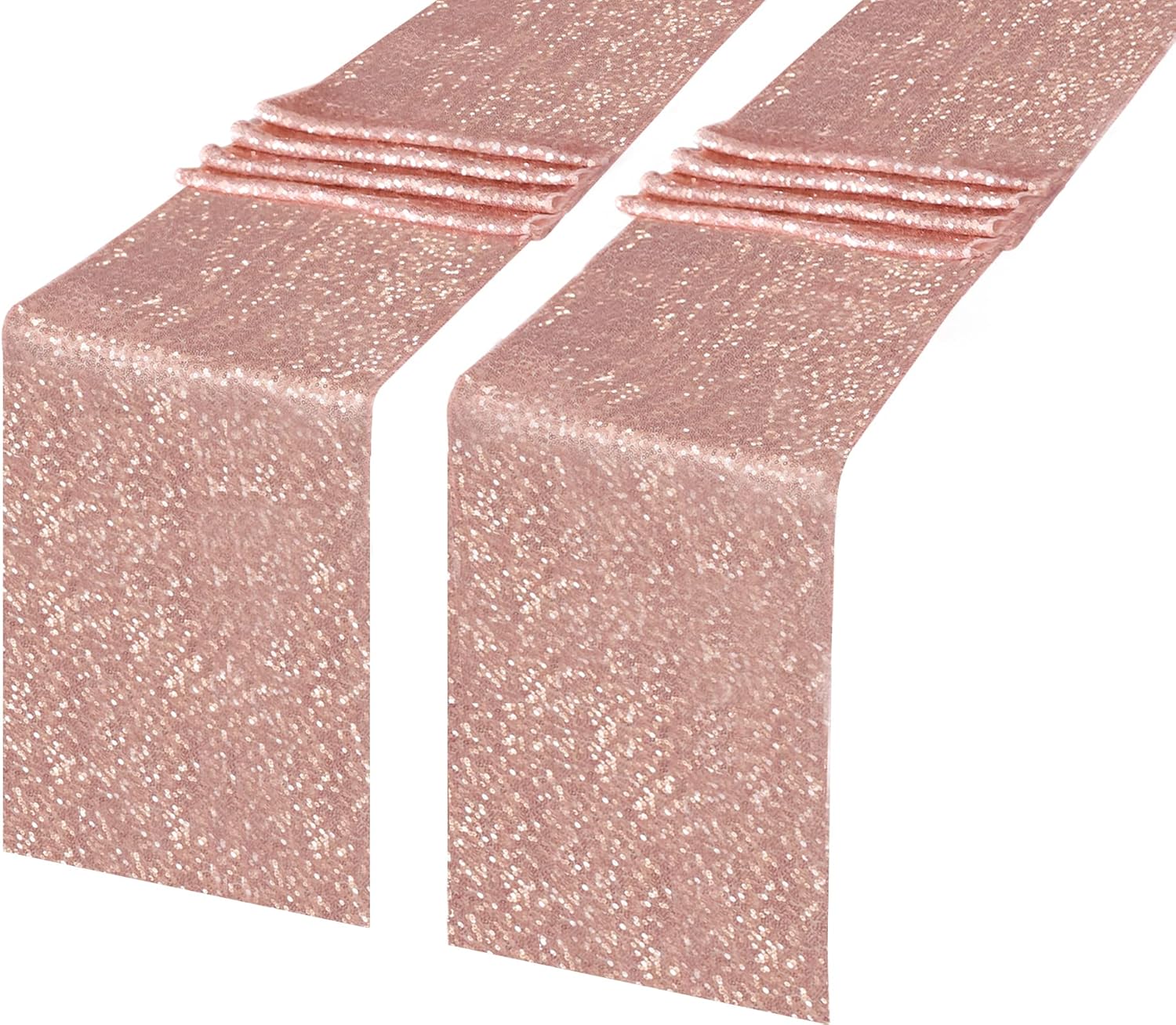 Sequin Table Runner Rose Gold Table Runners 2 Pack 12 X 108