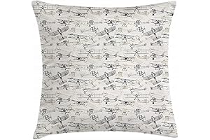 Ambesonne Airplane Throw Pillow Cover: Vintage Pattern Nursery Decor