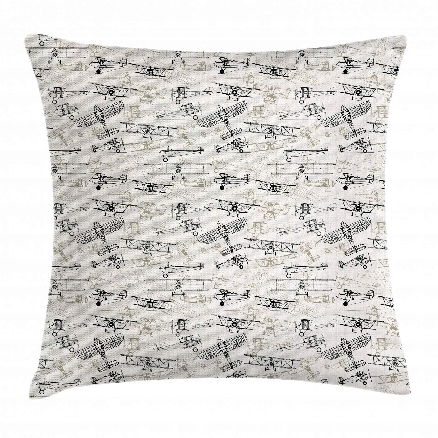 Ambesonne Airplane Throw Pillow Cushion Cover Old Fashioned