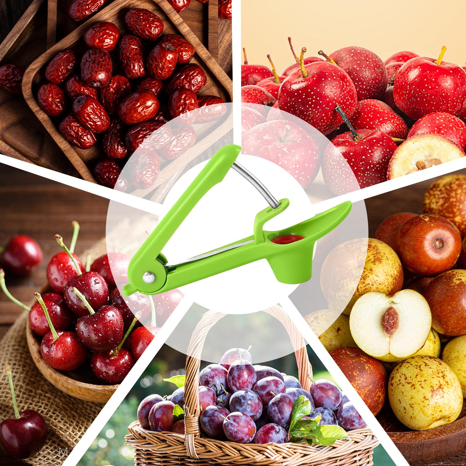 Deshuesador de Cerezas Manual de Acero Inoxidable para Frutas y Bayas