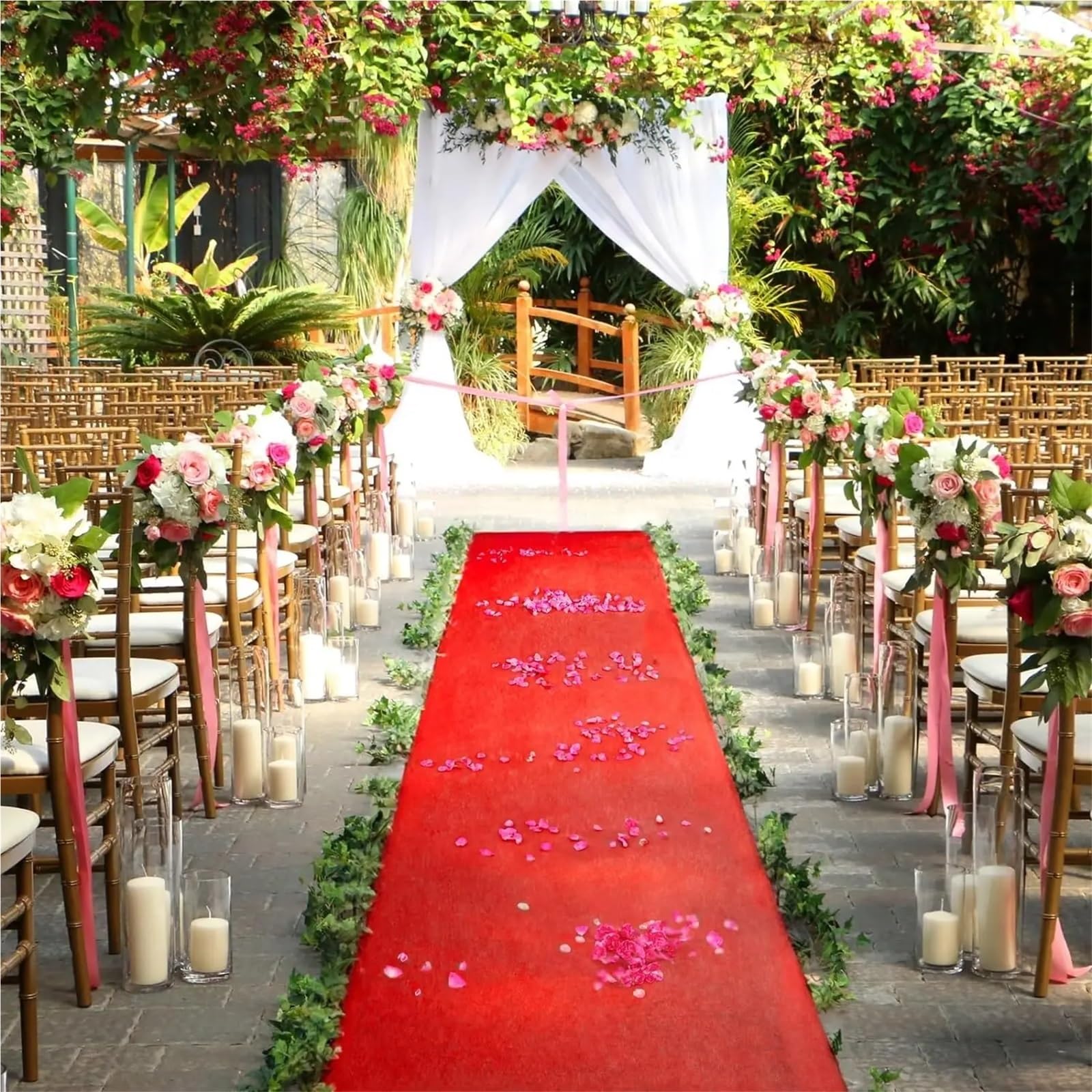 Tappeto Da Matrimonio Tappeto da matrimonio antiscivolo bianco rosso cerimonia palcoscenico(Black,3.0 m,1.2M)
