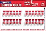 1 Gram (Pack of 24) Single Use Super Glue All Purpose - Superglue - Ca Glue Thick & Strong Adhesive for DIY Craft, Ceramics, Frame, Leather, Metal Etc