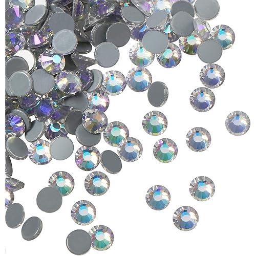 Jollin Hot Fix Crystal Flatback Rhinestones Glass Diamantes Gems 2.0mm(6ss 2880pcs, Moonlight)