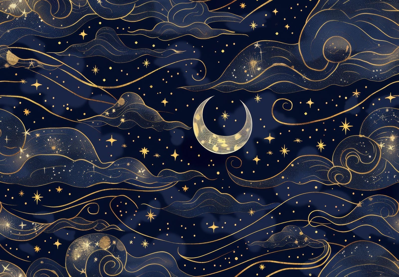 KDGHORMY Sky Wallpaper Peel and Stick Self Adhesive Dark Blue Dreamy Watercolor Vivid Romantic Whimsical Cloud Star Moon Contact Paper Removable
