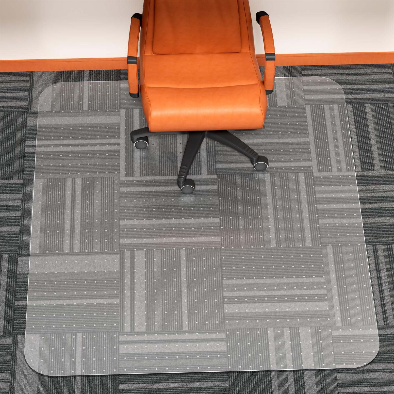 WASJOYE Chair Mat for Carpet Office Chair Mat for Carpet Thick Desk Chair Mat with Non-Slip Studded for