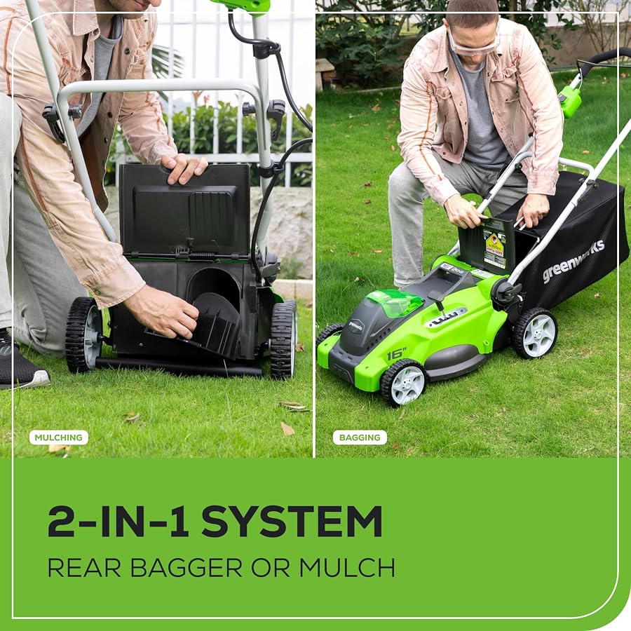 Greenworks 40V 16in Push Lawn Mower, 4.0 Ah Battery and Charger - image 7