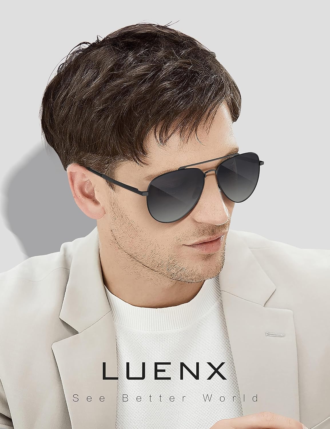 LUENX Aviator Sunglasses for Men Women Polarized Driving Classic Shades - UV 400 Protection with Accessories 60MM - Image 5