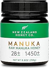 New Zealand Honey Co. Manuka Honig MGO 1450+ / UMF 28+ | Aktiv und Roh - Hergestellt in Neuseeland - Zertifiziertem Methylglyoxal Gehalt - 250g - Raw Honey - Rohhonig