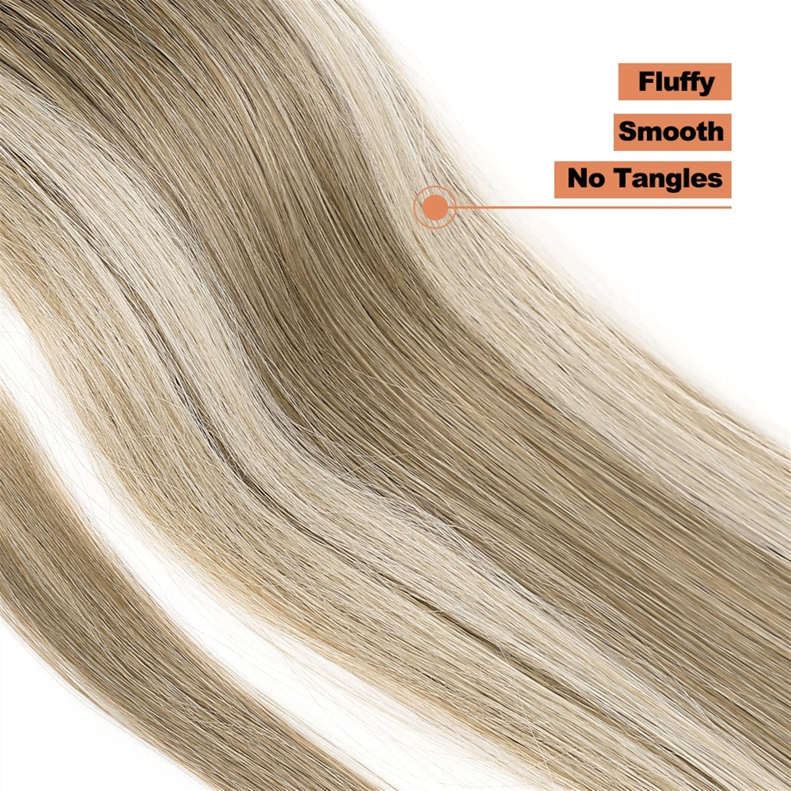 Extensión de cola de caballo Extensión de cola de caballo mezcla Natural larga y recta envoltura alrededor de cola de caballo extensiones de cabello sintético Clip en cola de caballo postizo for mujer