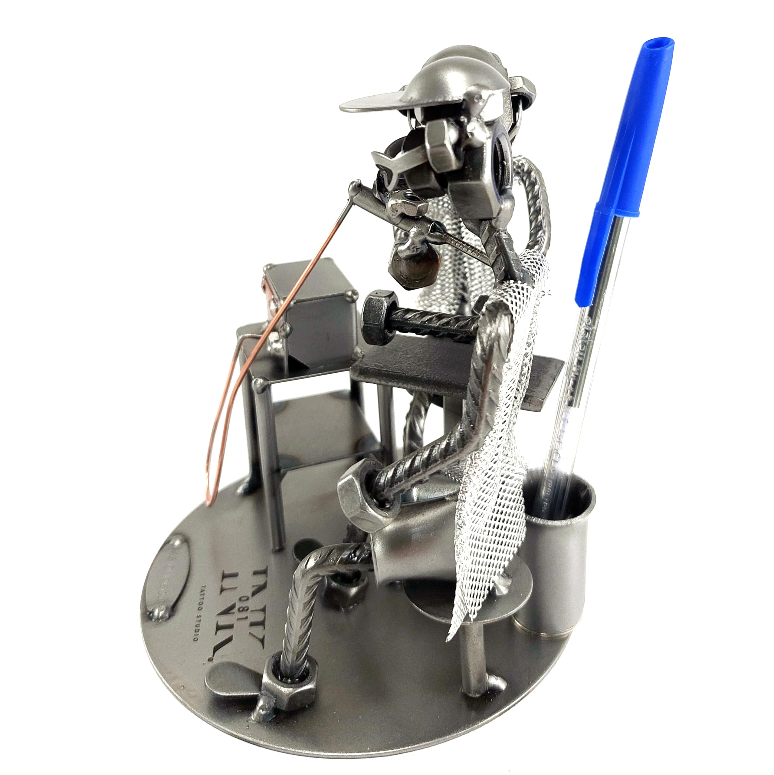 TATOO - TATUATORE IN METALLO CON VITI BULLONI CHIODI DI METAL IDEA - IDEA REGALO ORIGINALE - 100% ARTIGIANALE - MADE IN ITALY - PERSONALIZZABILE