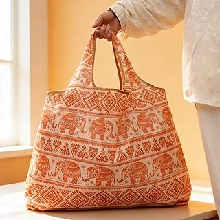 Large Capacity Tote Bag, Foldable Reusable Shopping Bag for Grocery and Storage