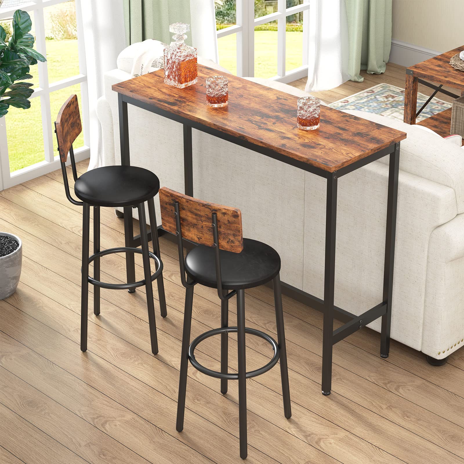 ★ Private Bar Counter Set Amazon.com - GNIXUU Bar Table Set, Bar Table and Chairs Set