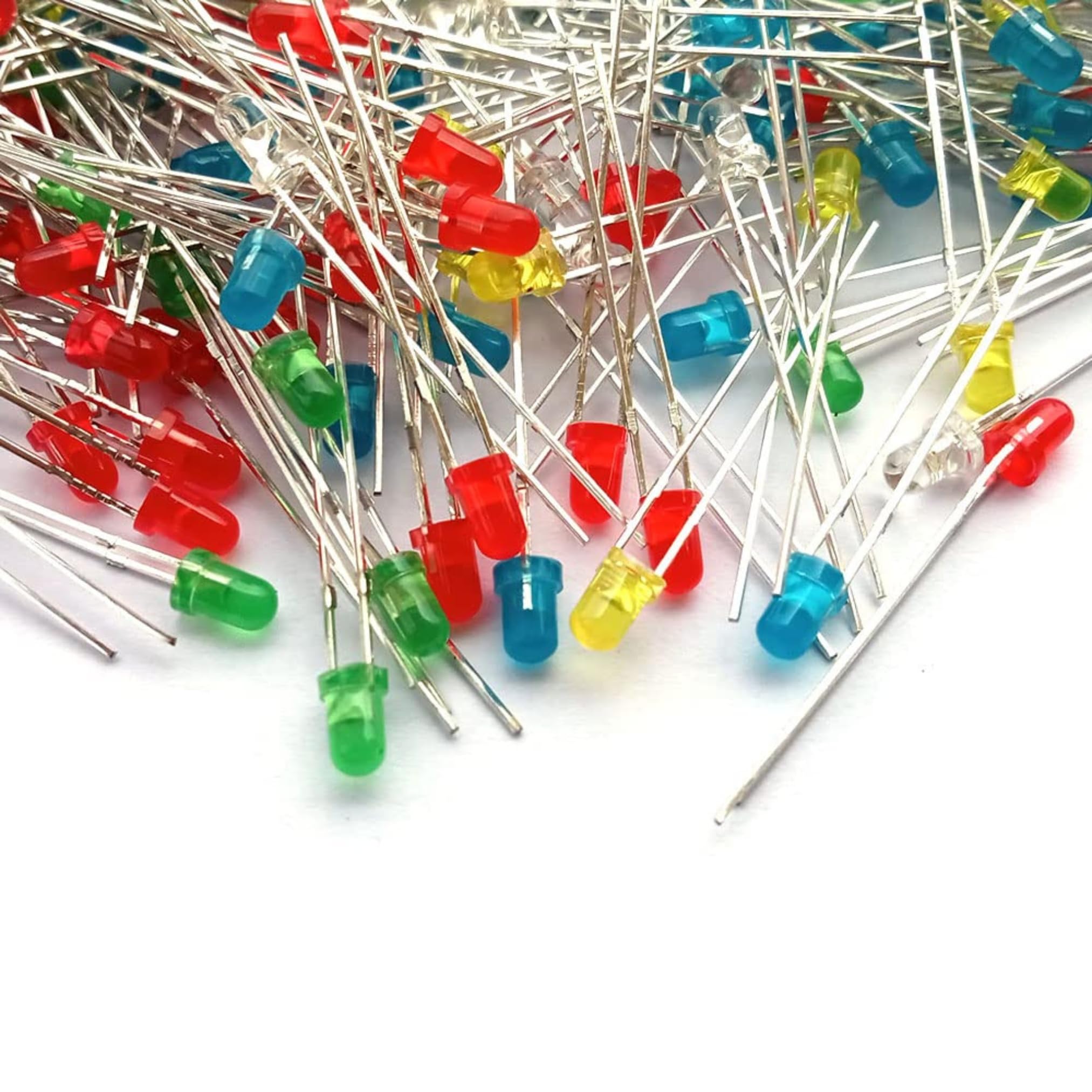 Lalitha 3mm LED Light Kit, Assorted Colors, White Yellow Red Green Blue, DIY Electronics Projects (Pack of 500) - Image 4 thumbnail