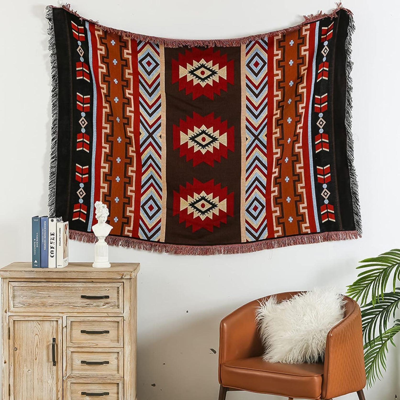 インドブロックキルトダブルソファーカバーマルチカバー