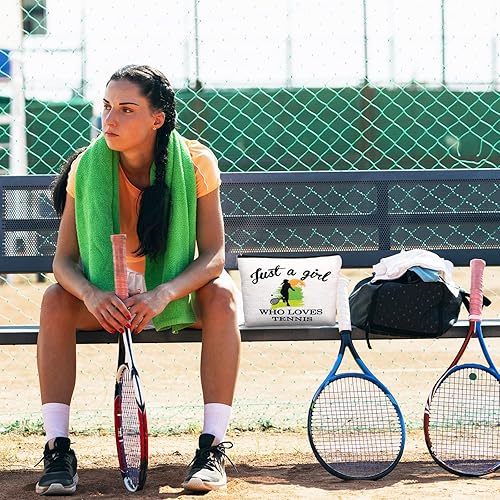 Miniatura 5 de Geosar 4 piezas de regalos de tenis bolsa de maquillaje accesorios para mujeres, bolsa de cosméticos con cremallera inspiradora para jugador de