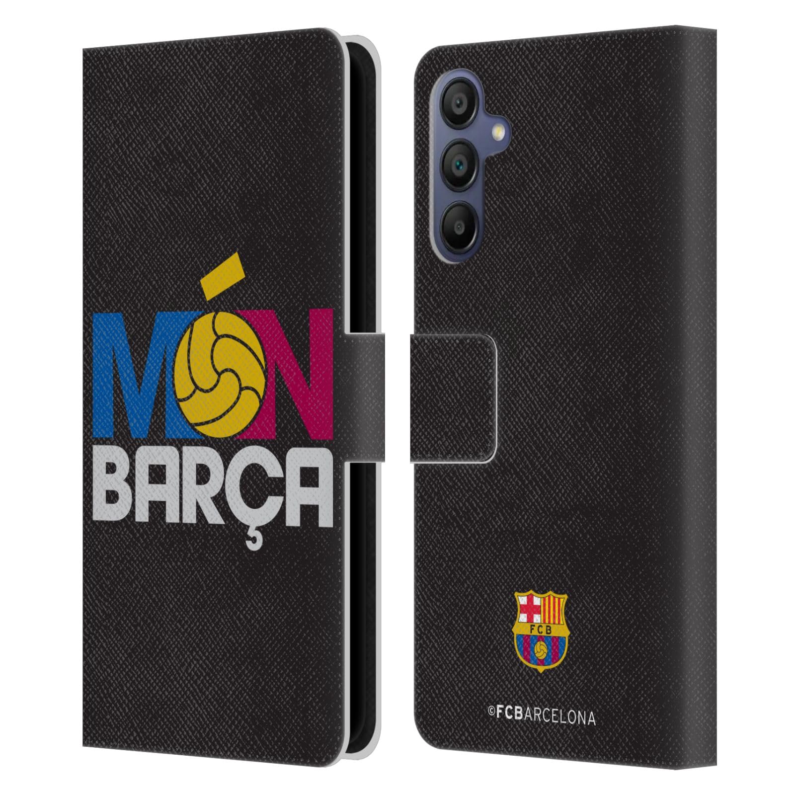 Funda FC Barcelona Samsung A15 carcasa cuero tipo libro con tarjetero integrado 7
