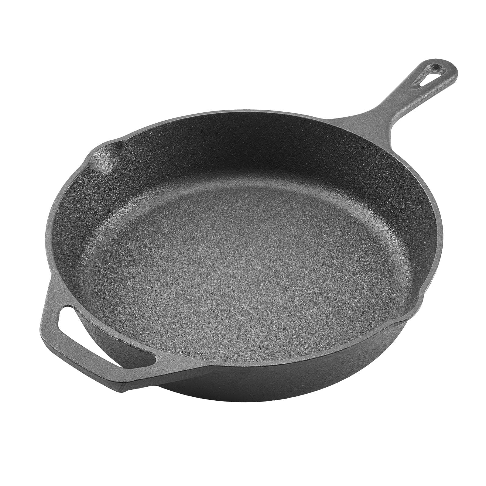 VEVOR Patelnia żeliwna, zestaw 4 patelni (155, 205, 260, 305 mm), patelnie z odpornym na wysokie temperatury uchwytem silikonowym, wstępnie przyprawiona patelnia szefa kuchni, piekarnik, gazowa