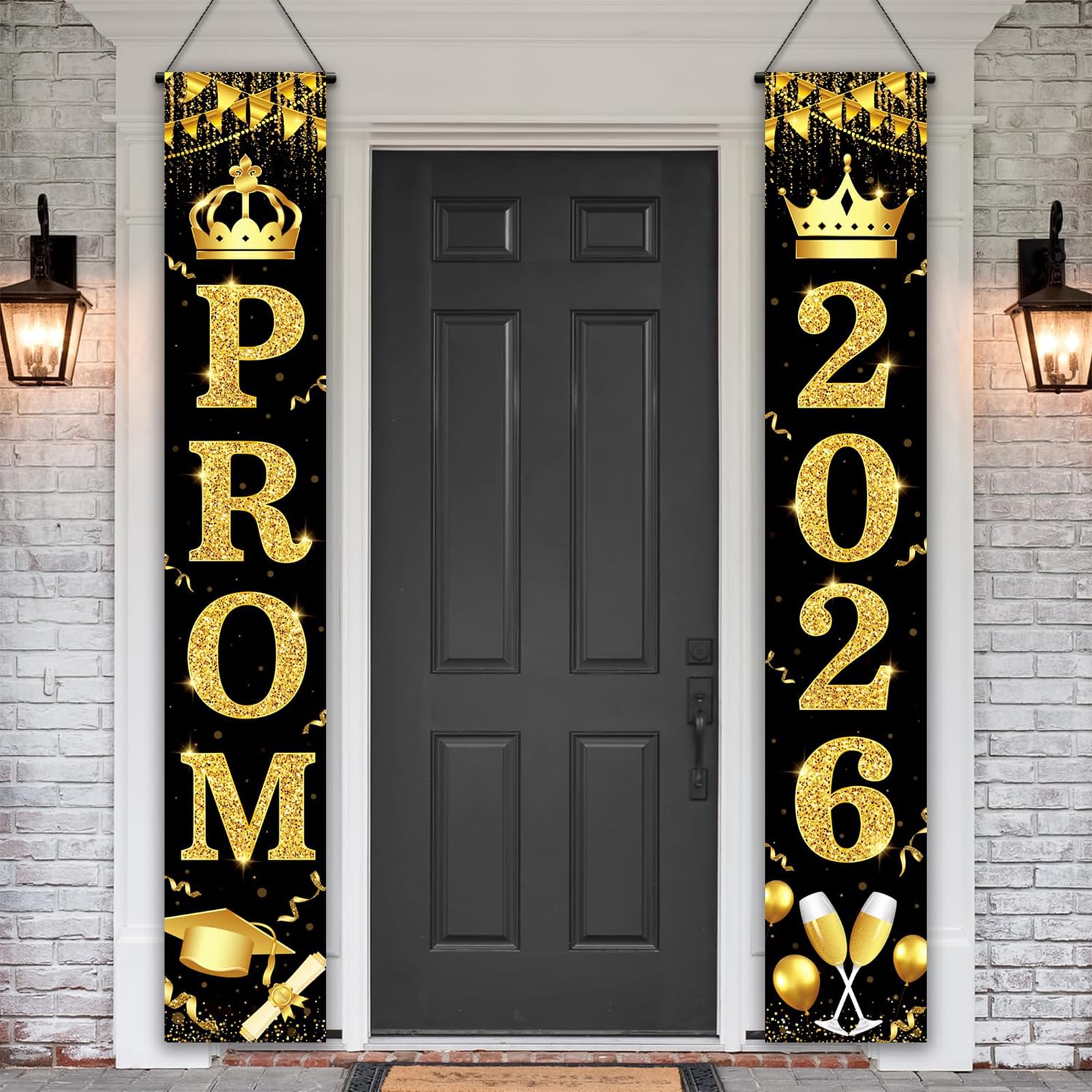 Graduation Prom Decorations 2026 Prom Door Banners Decorations Party Supplies for High School College, Send Off Decor 2026 Night Graduation Party Photo Backdrop, Prom'S Banners 180x30cm