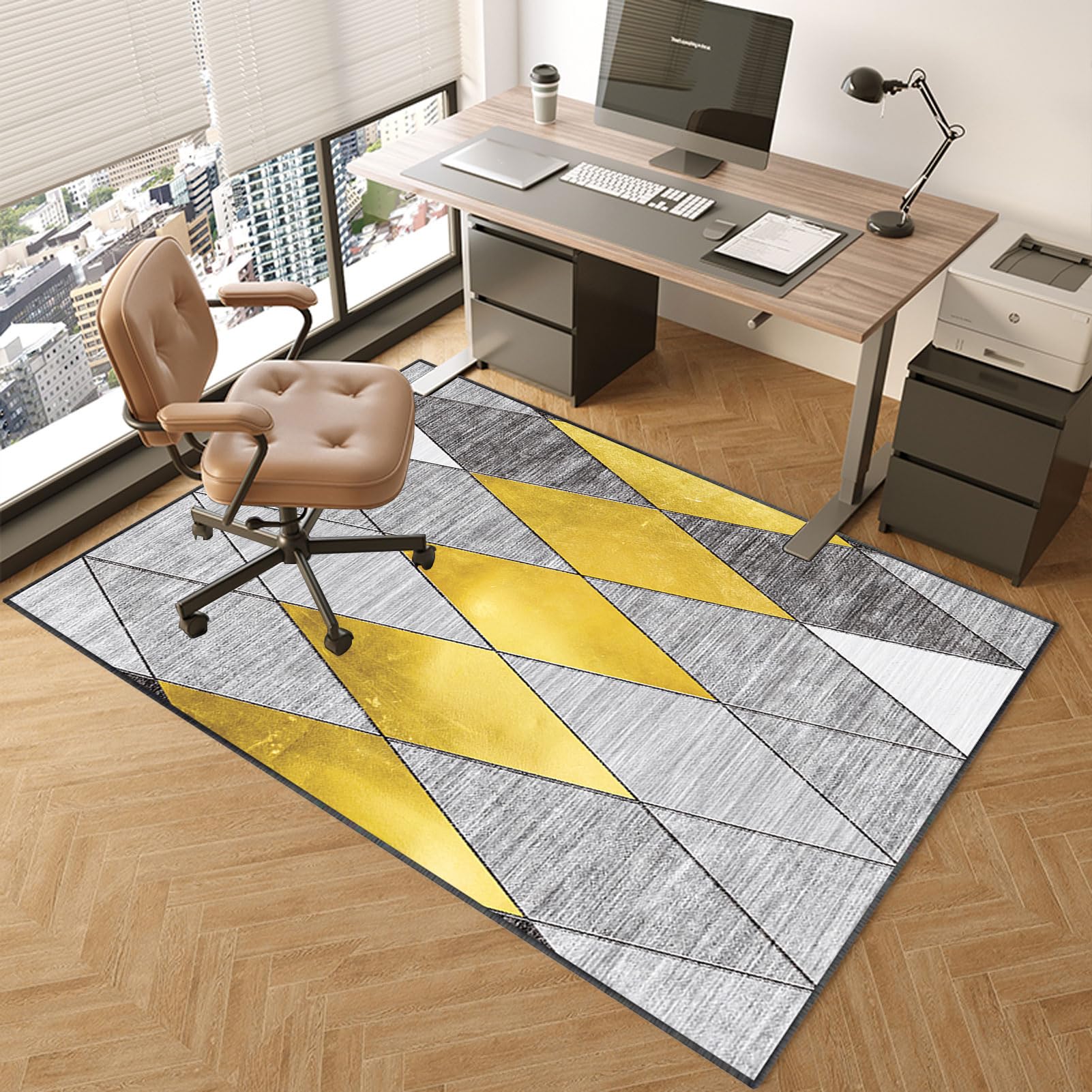 TOYOCC Office Chair Mat Gaming Chair Mats 80 x 120 cm | Desk Chair Mat Rectangular Carpet Protector | Computer Chair Mat Plastic Office Mat For Anti Slip For Home Office Gaming Room Rolling Chairs