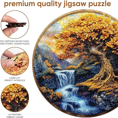 Miniatura 6 de Qiuenisray Rompecabezas de madera para adultos, rompecabezas de 200 piezas con forma única certificada FSC, regalo creativo de madera para adultos,