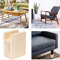 Vista 3 de 2 elevadores de cama para muebles, elevadores de cama resistentes en alturas de 4 pulgadas (añadir altura de 3.9 in)