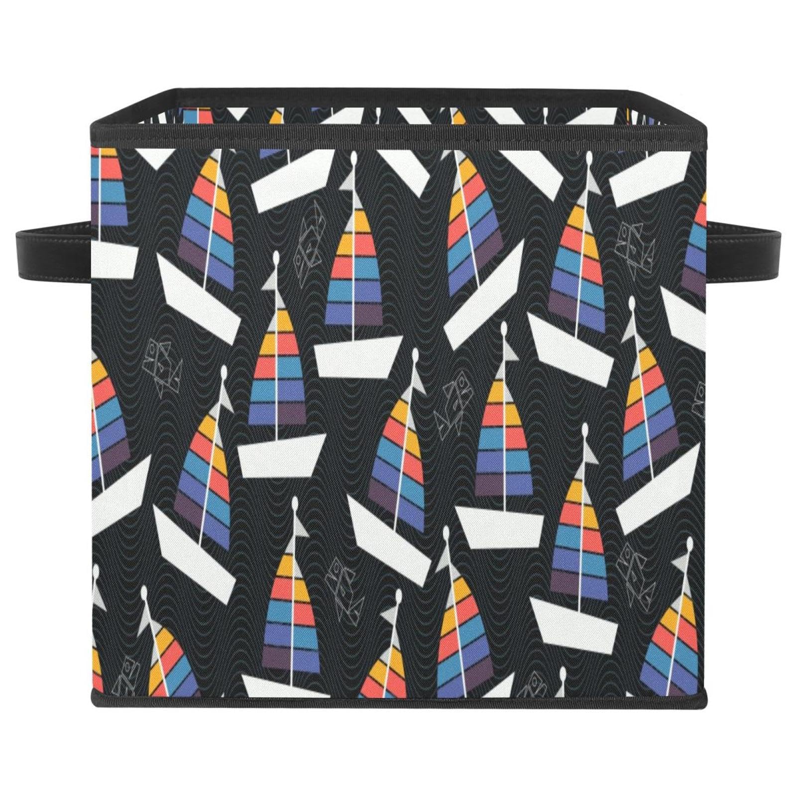 Organiseur en tissu pliable avec poignées pour ranger les livres et vêtements du placard