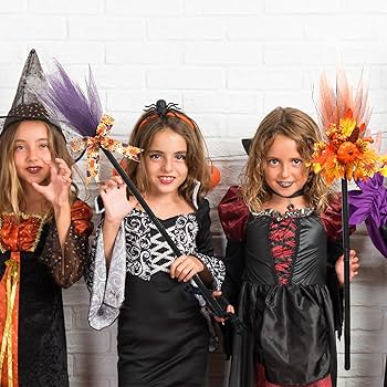 Amazon.co.jp: Teahutty 2個 ハロウィン魔女ほうき 伸縮