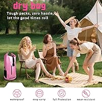 Vista 2 de Bolsa seca de 35 L, mochila impermeable resistente para mujer, material resistente al desgaste para kayak, senderismo, viajes, artículos esenciales