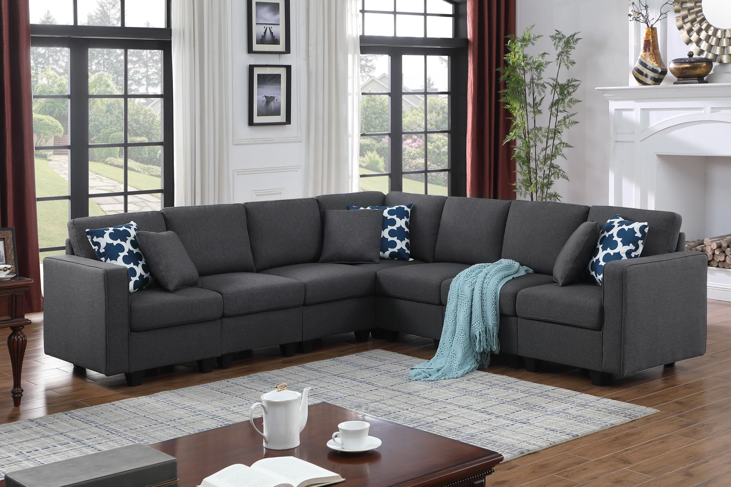 Devion FurnitureEZO Sofas, Dark Gray