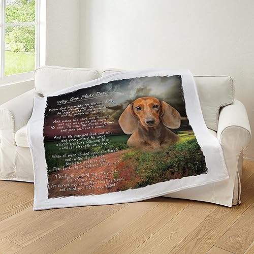 Miniatura 5 de CafePresspor qué God made Perros "Perro salchichaManta polar suave, 50"x60" Estadio Manta