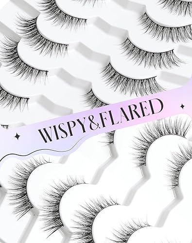 Miniatura 2 de Pestañas naturales, paquete de pestañas postizas naturales, pestañas postizas de aspecto natural, pestañas postizas para ojos pequeños, 0.512 in, K36