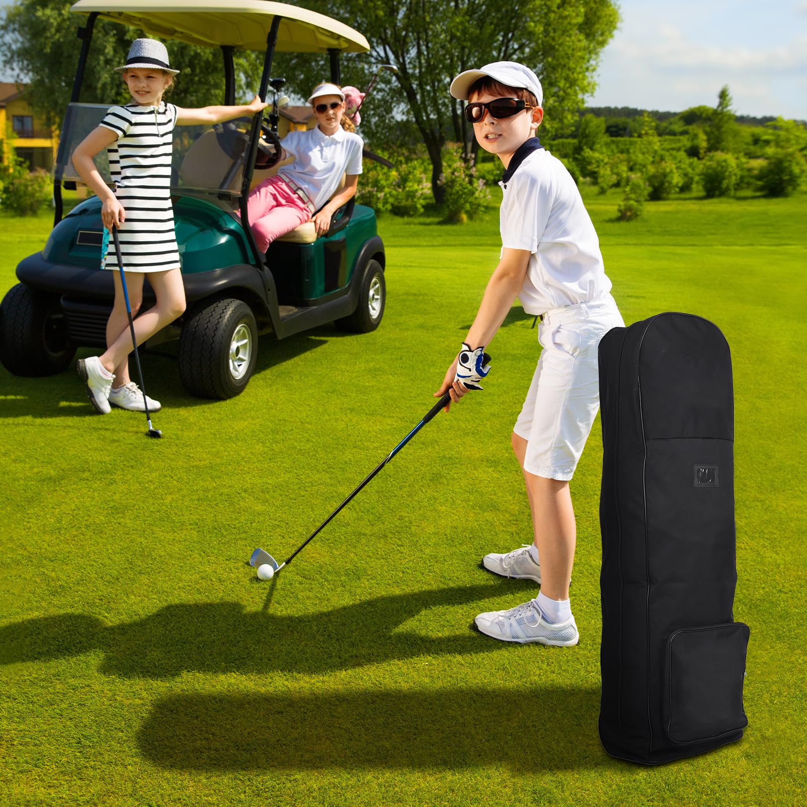 Bolsa De Viaje De Golf Bolsa De Golf Estuche De Viaje Bolsa De Aviación De Golf Plegable con Ruedas para Almacenamiento Ordenado, Bolsa De Almacenamiento De Golf para Amantes del Golf