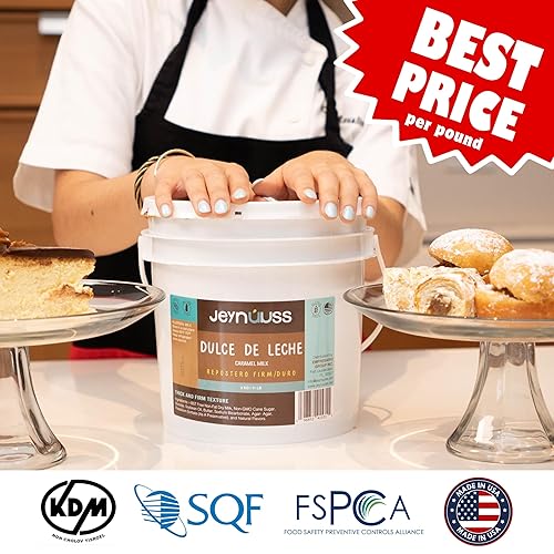 Miniatura 7 de Dulce De Leche Respostero 11 LB Jeynuuss Salsa de Leche de Caramelo para postres Sin gluten, sin lactosa, Confitura de leche más espesa para