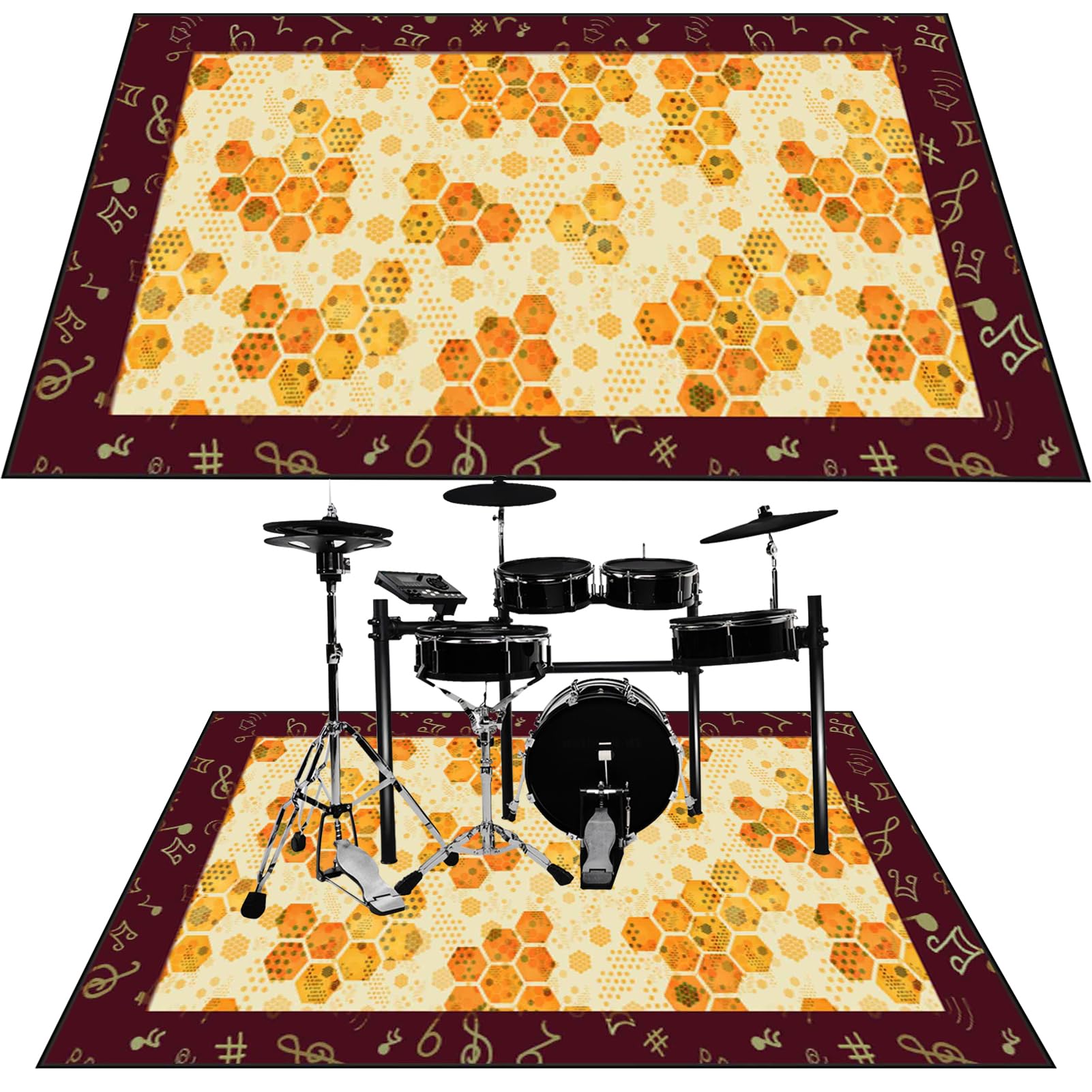 150 x 120 cm Dźwiękoszczelne maty bębnowe maty akustyczne do baterii akustycznych Mata do baterii elektronicznych Bęben Akustyczny Bęben Instrumenty muzyczne Antypoślizgowe Maty