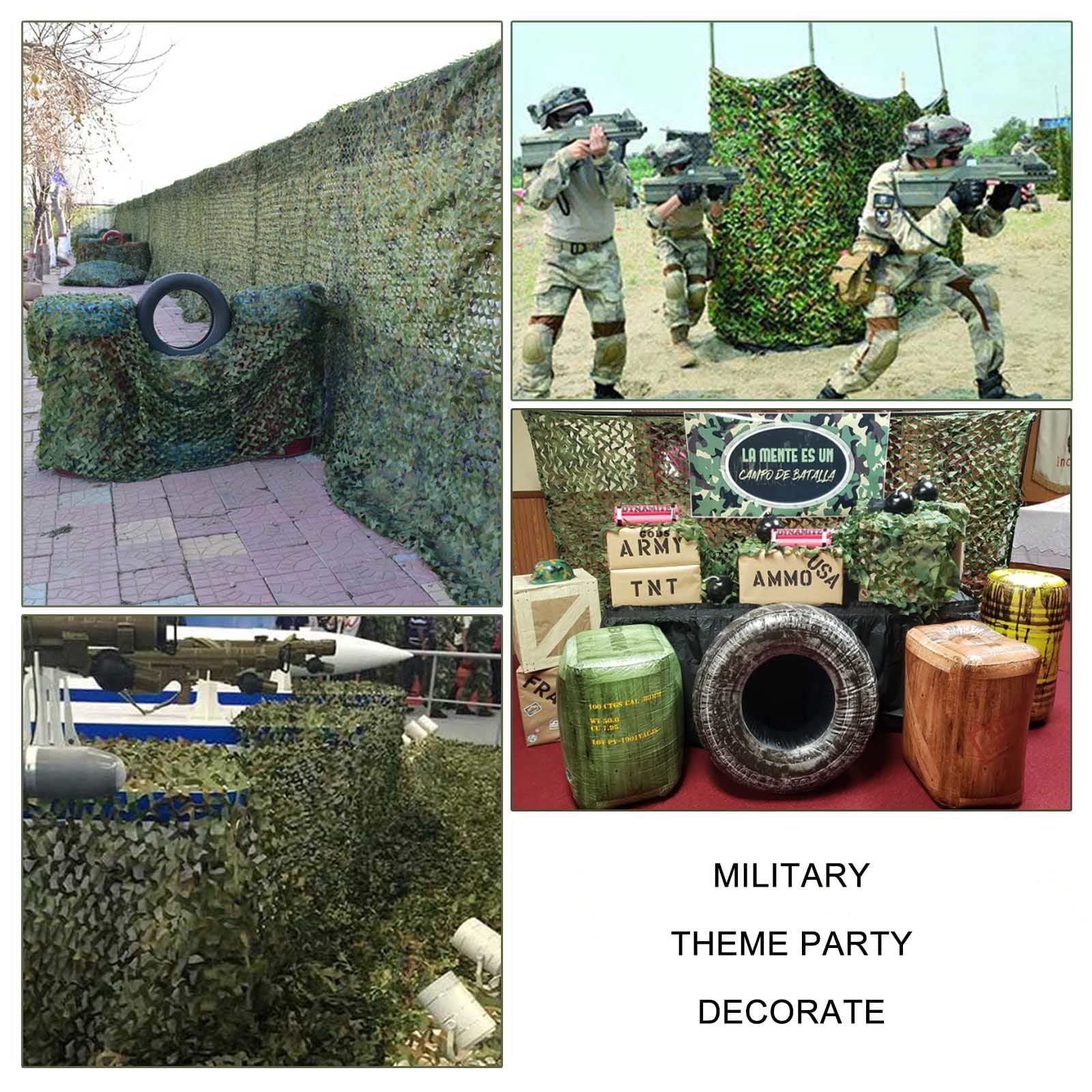 Waldlandschaft Camouflage Netz,Bundeswehr Verstärktes Tarnnetz,Sonnensegel,Dekoration,Camping,Jagd,Tarnung Netz Sichtschutz 2m 3m 4m 5m 6m 7m 8m 9m 10m Tarnnetz Sonnenschutz,Jungle-1.5x10m(4.9x32.8ft)