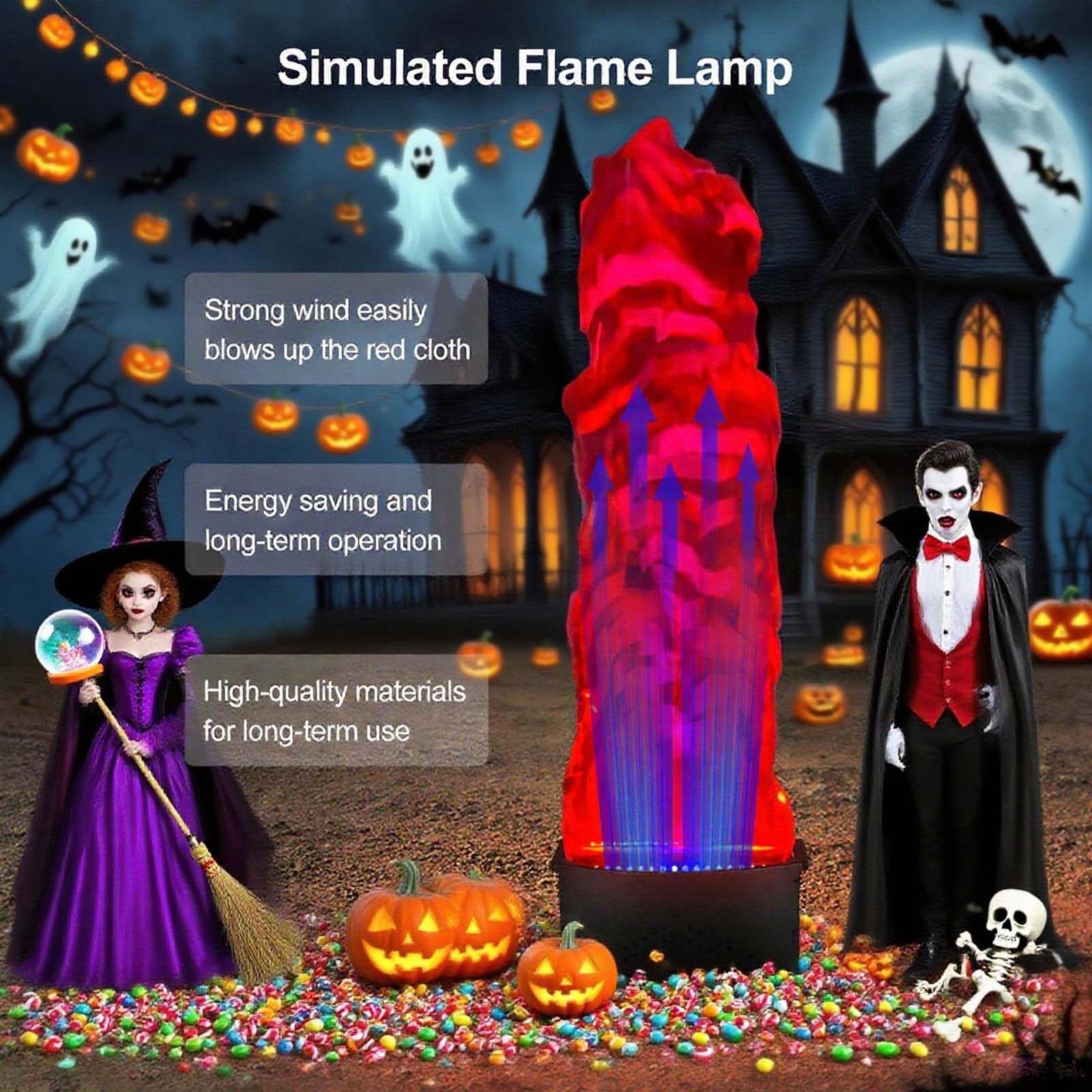 3D-Feuerflammenlicht, Lagerfeuer, 1,52 M GroßE, Tragbare Feuer-AtmosphäRenlampe Mit 36 ​​Led-Leuchten/Fernbedienung, FüR BüHne, Dj, Party, Nachtclub, Besondere Feiertage, Camping Im Freien 1.8m