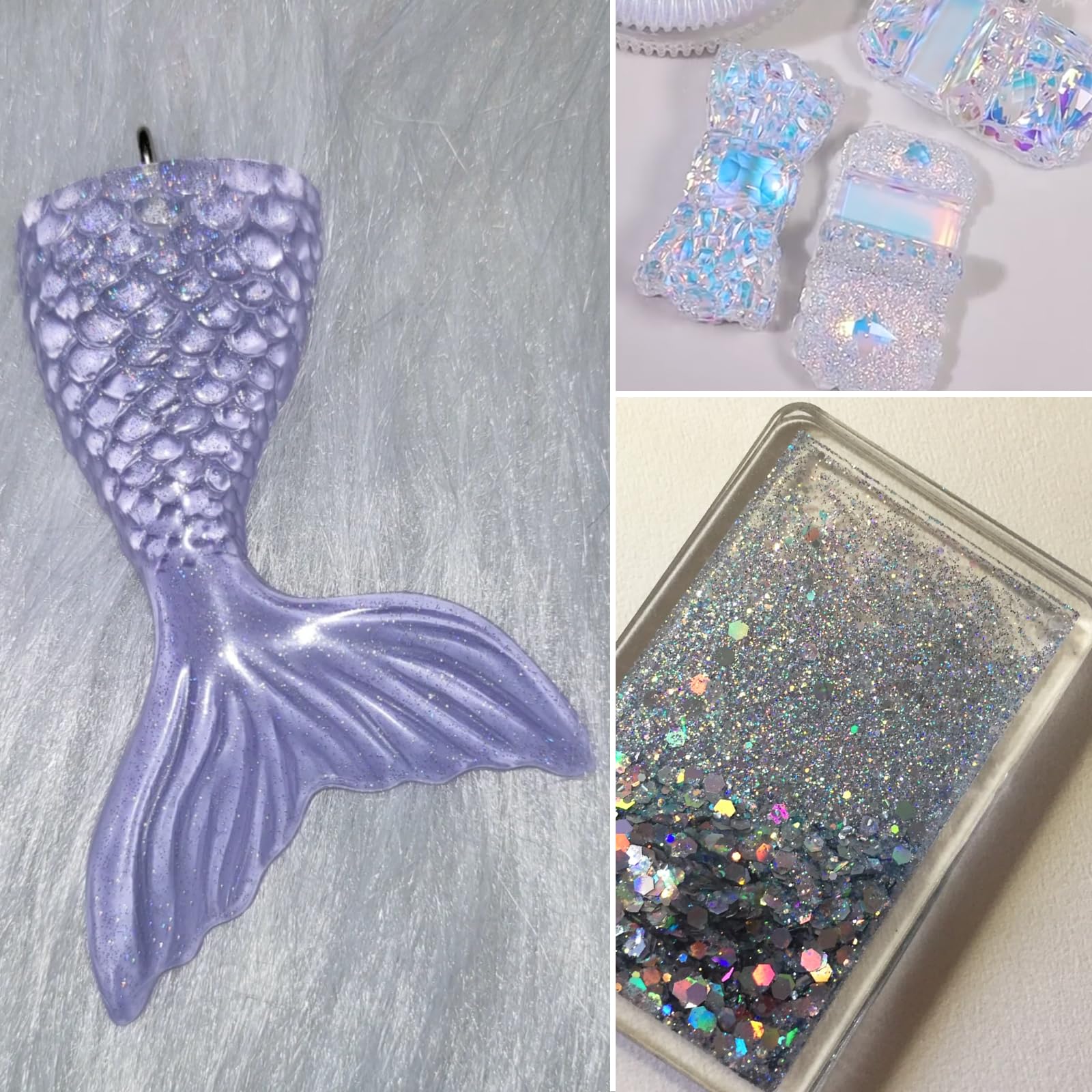 Paillettes Fines Or/Argent/Blanc 60g - PET Scintillant - Pour Nails, Déco DIY, Fêtes Et Créations