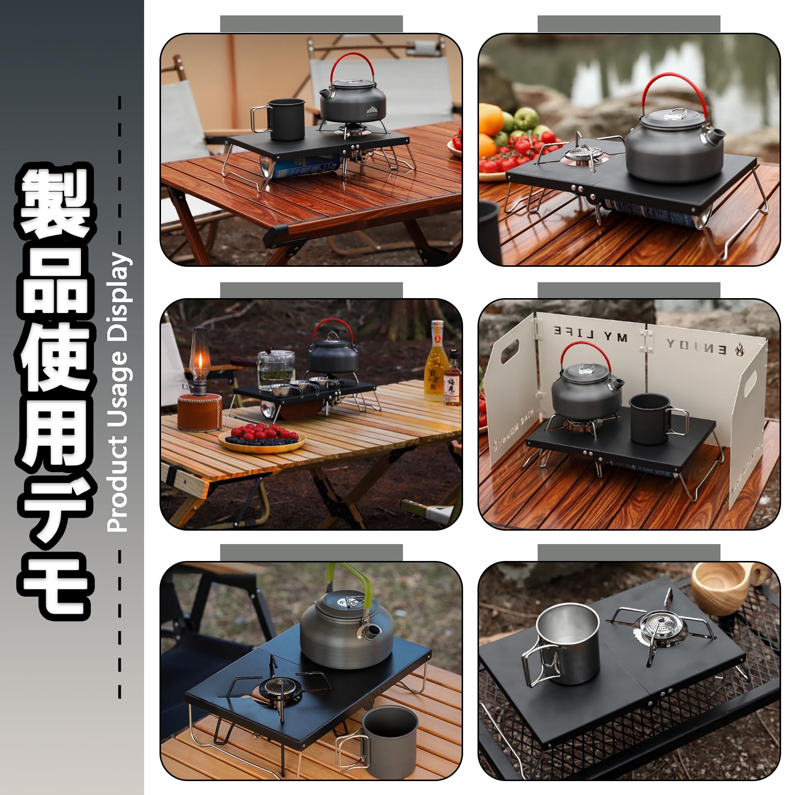Amazon | QuickYen 遮熱テーブル コンパクト 折りたたみテーブル