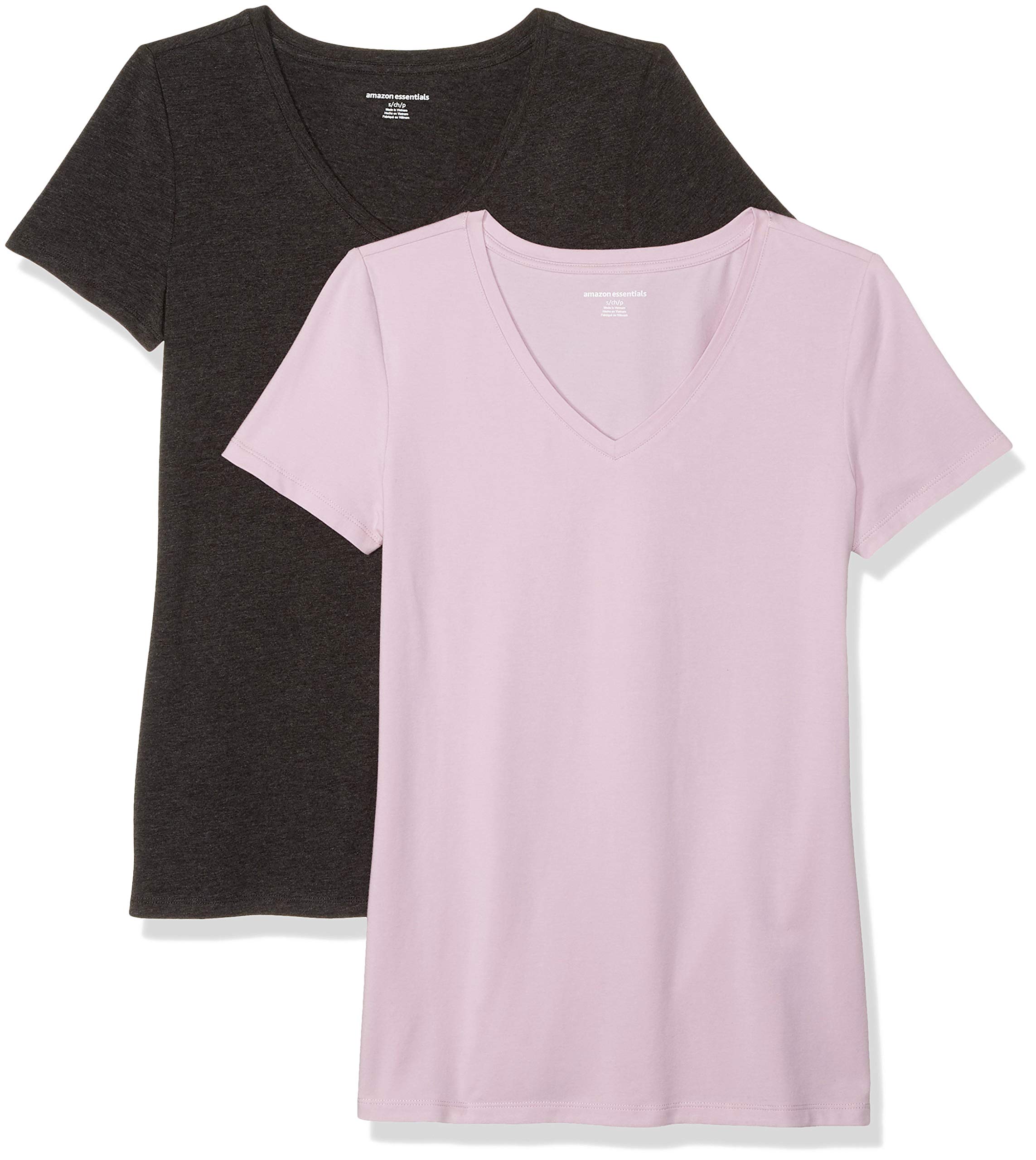 Women's 2-Pack Classic-Fit Short-Sleeve V-Neck T-Shirt