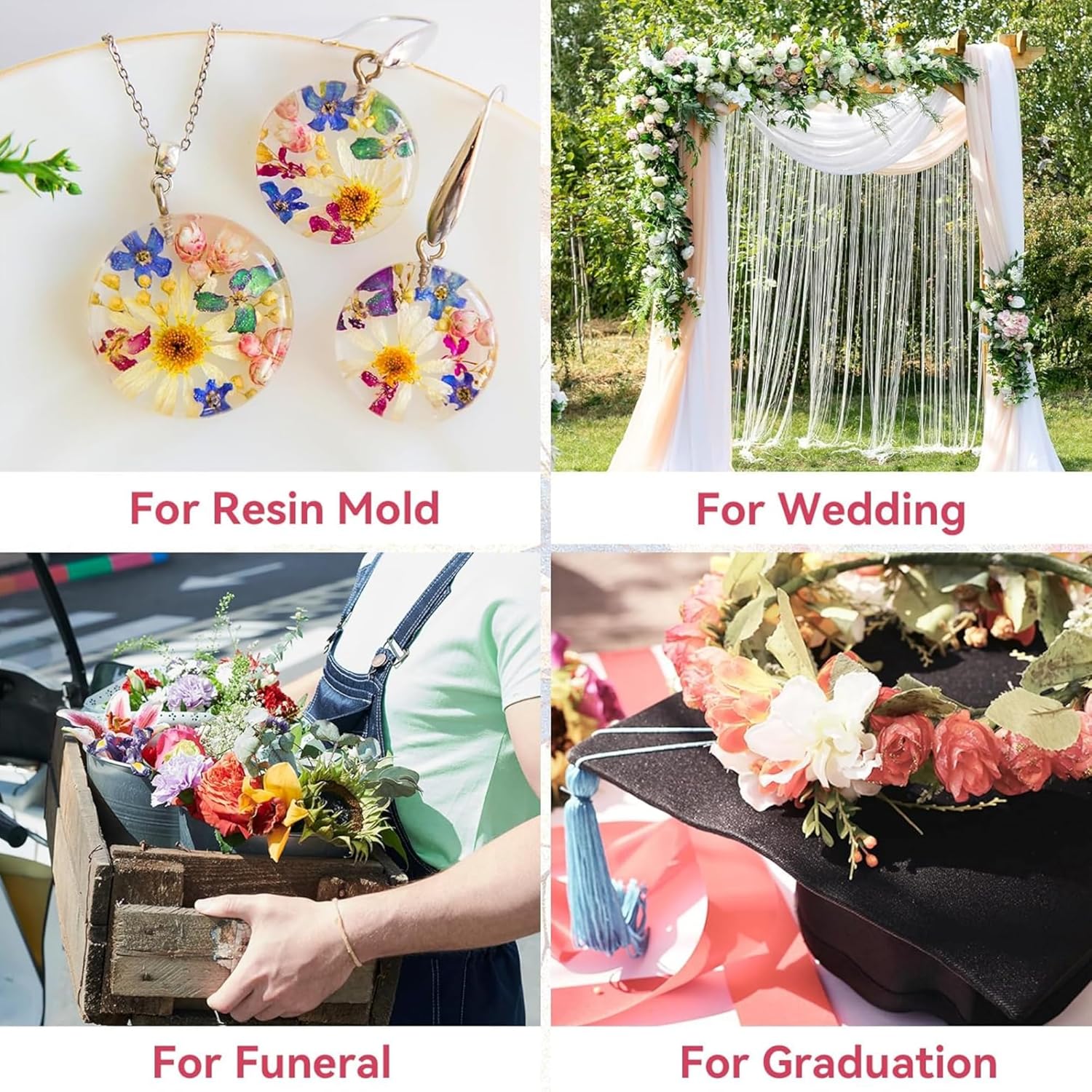 5.5LBS Silica Gel Flower Drying, Reusable Flower Preservation Kits Flower Drying Silica with Airtight Container and Brush, DIY Wedding Bouquet Flowers Preservationt, Fine Bead Size<1mm