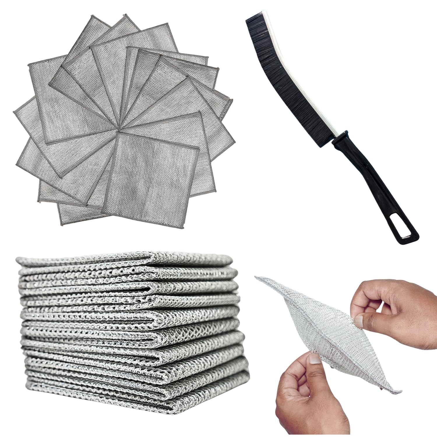 See full amazon price history chart for Splaed Non-Scratch Steel Wire Multi-Purpose Dish Washing Cloth (Pack of 10 with Free Gap Cleaning Brush) Splaed Non-Scratch Steel Wire Multi-Purpose Dish Washing Cloth (Pack of 10 with Free Gap Cleaning Brush) (B0D9LGTN7R) Amazon Price History, Amazon Price Tracker
