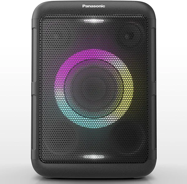 Panasonic BMAX Portable Speaker Bluetooth, 75W Bass Boost Long Battery Life, Wireless, 7 Light Colors & 12 Patterns w/Flash & Strobe Plug-in Guitar & Host Karaoke Party, SC-BMAX5