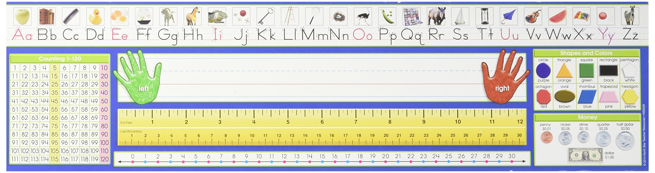 Traditional Manuscript Primary Desk Plates, 19 x 5, PK108.