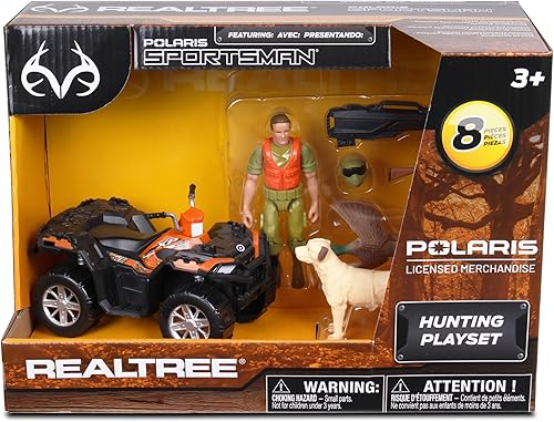 Miniatura 7 de NKOK 1 18 Realtree - Juego de caza Polaris Ranger de 6 piezas (los colores pueden variar), permite a los niños jugar y usar su imaginación, para
