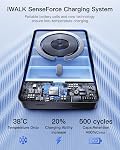 iWALK Mag-Safe Power Bank, 10000mAh Qi2 Certified Magnetic Power Bank with 15W Wireless Fast Charging Bank, PD 30W Portable Charger USB C with LED Display, for iPhone 17/16/15/14/13 Series,Gray
