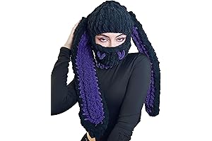 Bunny Ear Horn Y2k Balaclava Hat