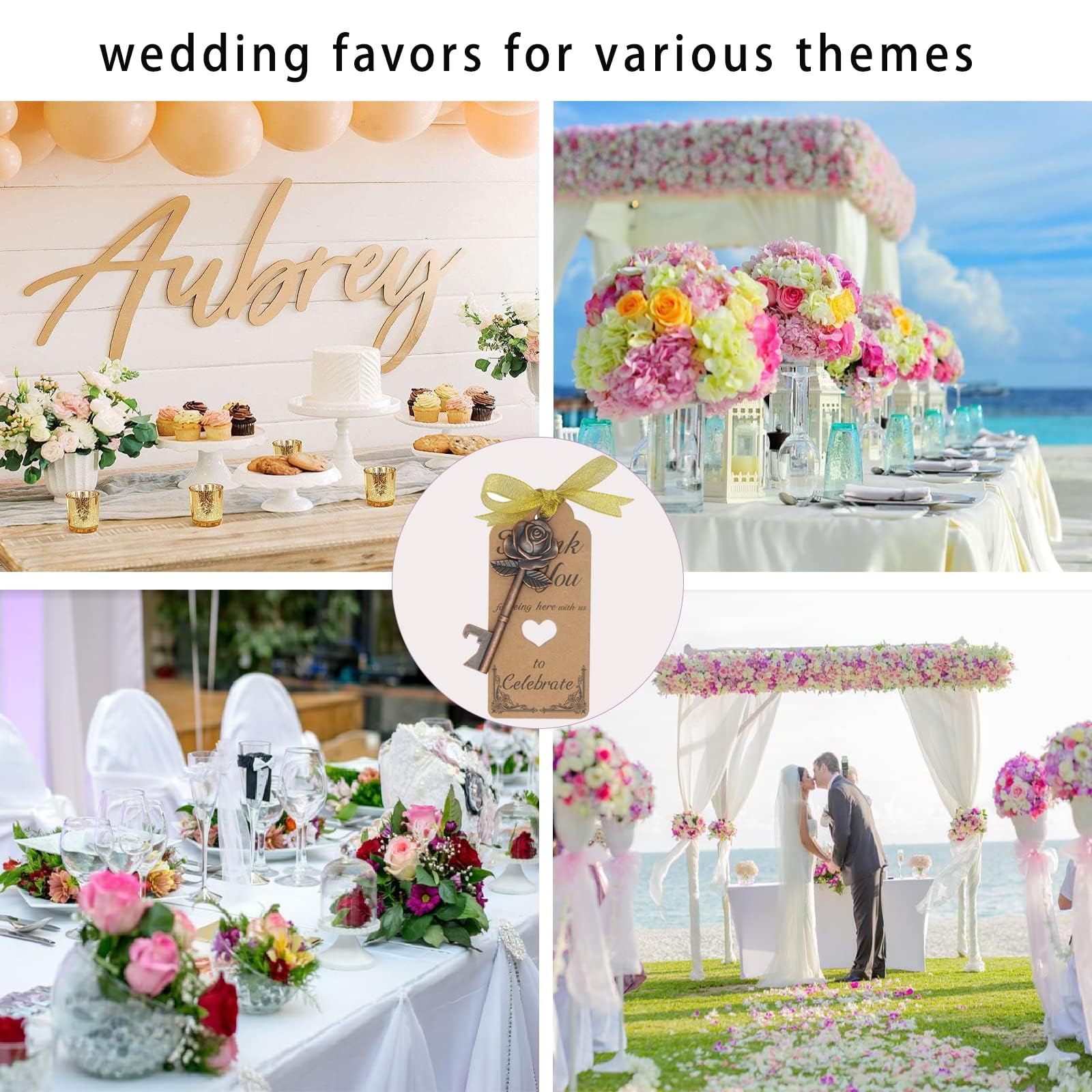 100 Stück Vintage Schlüssel Flaschenöffner Hochzeit Party Geschenk Set mit Danke Karten für Gäste, Tischdeko, Taufe, Geburtstag, Kommunion, Hochzeitsgeschenk und Gastgeschenke Zubehör (Antikes Kupfer)
